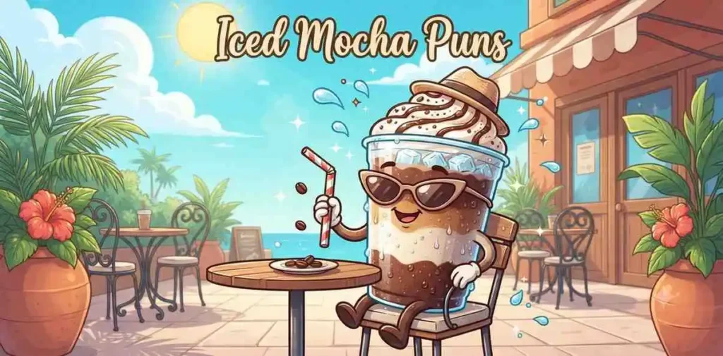 Refreshing iced mocha drink