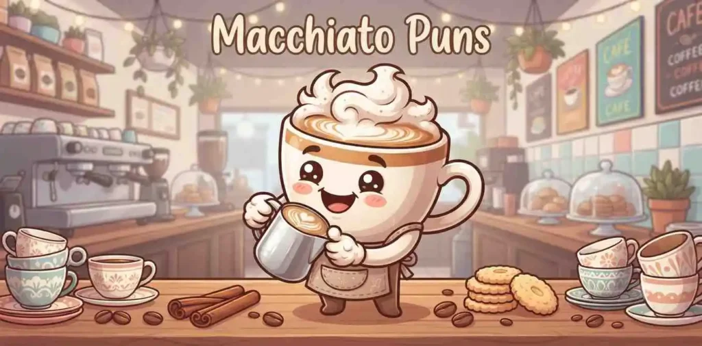 Cute macchiato with foam