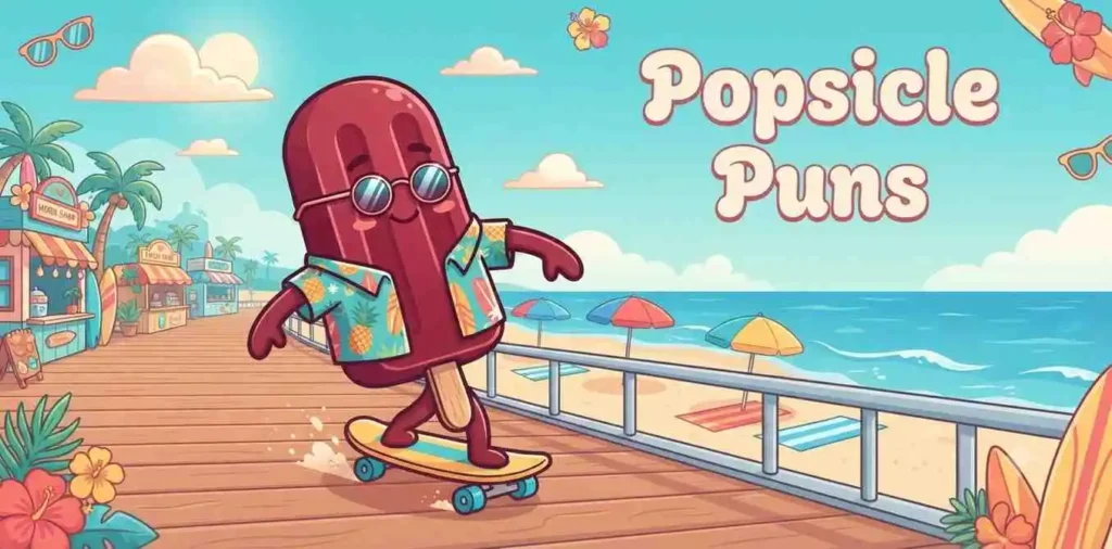Funny popsicle character