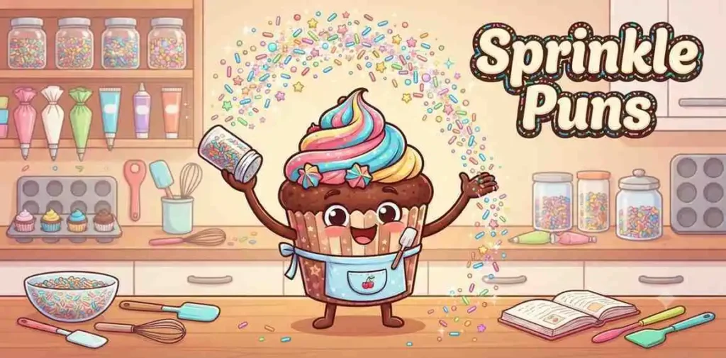 Colorful cupcake with sprinkles