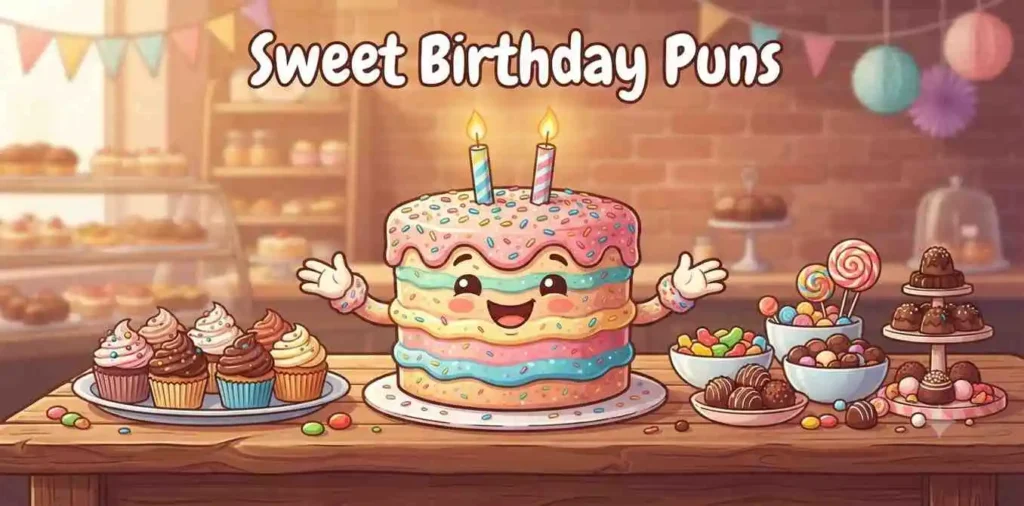 Cute cake birthday character