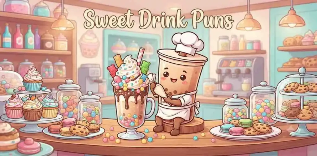 Sweet bubble tea drinks