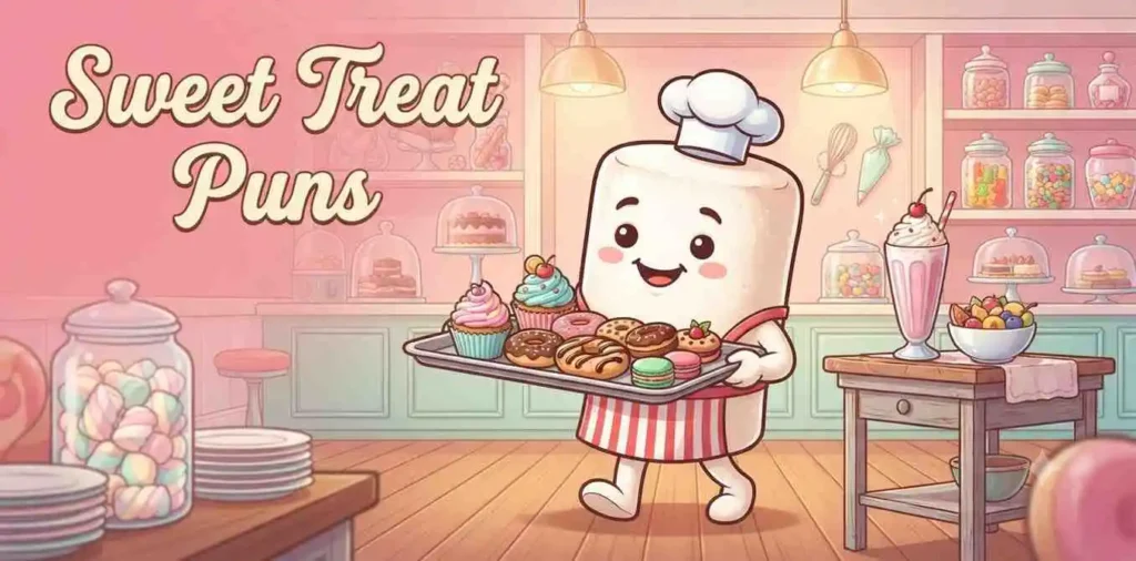 Happy marshmallow dessert party
