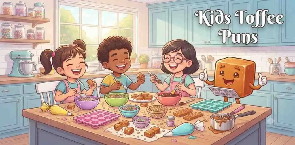 Kids enjoying toffee treats