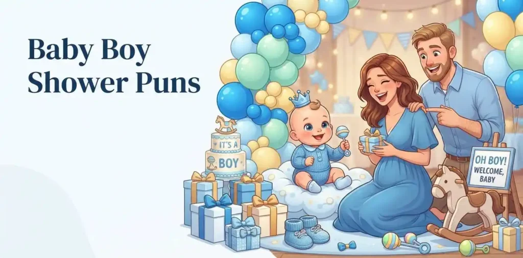 Baby boy shower party decorations