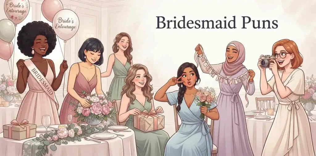 Funny bridesmaids at bridal shower