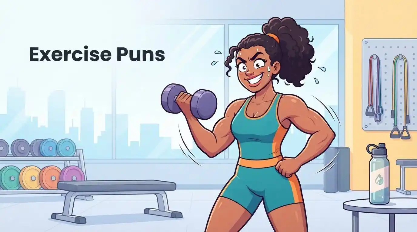 Funny athlete doing exercise