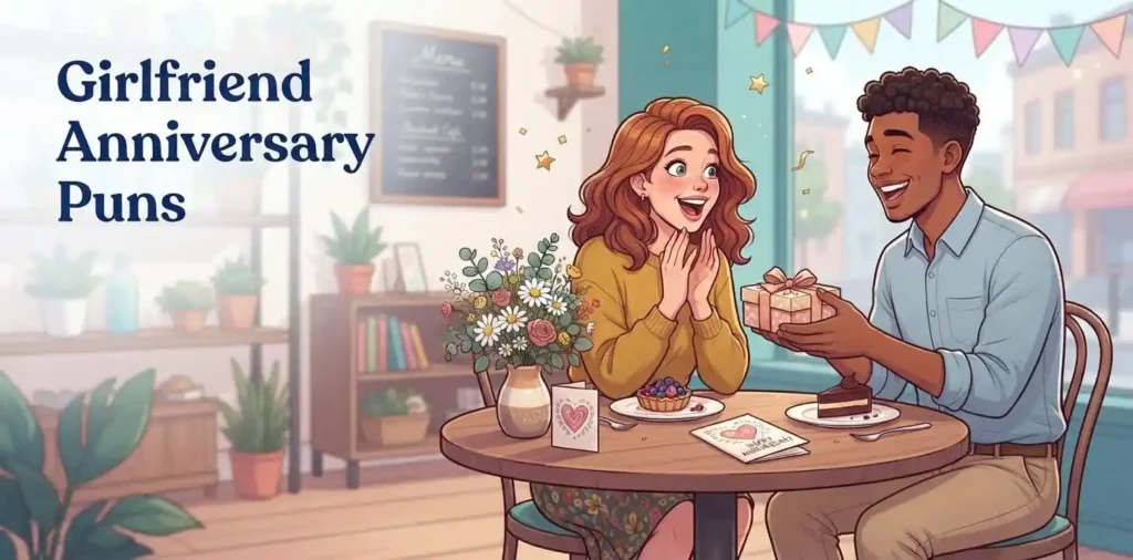 Couple enjoying romantic anniversary date
