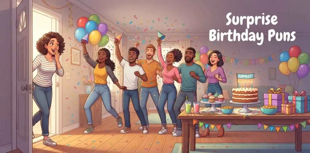 Surprise birthday party with friends
