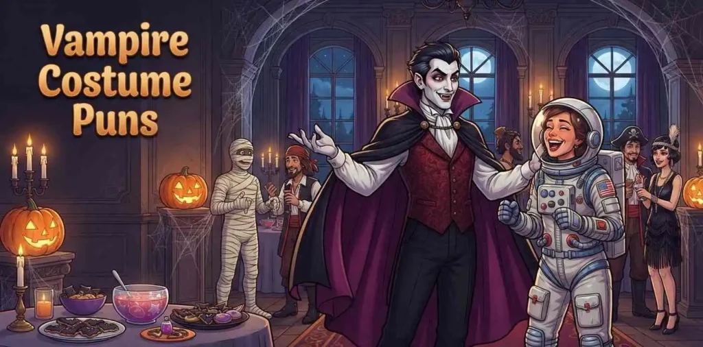 Funny vampire costume party